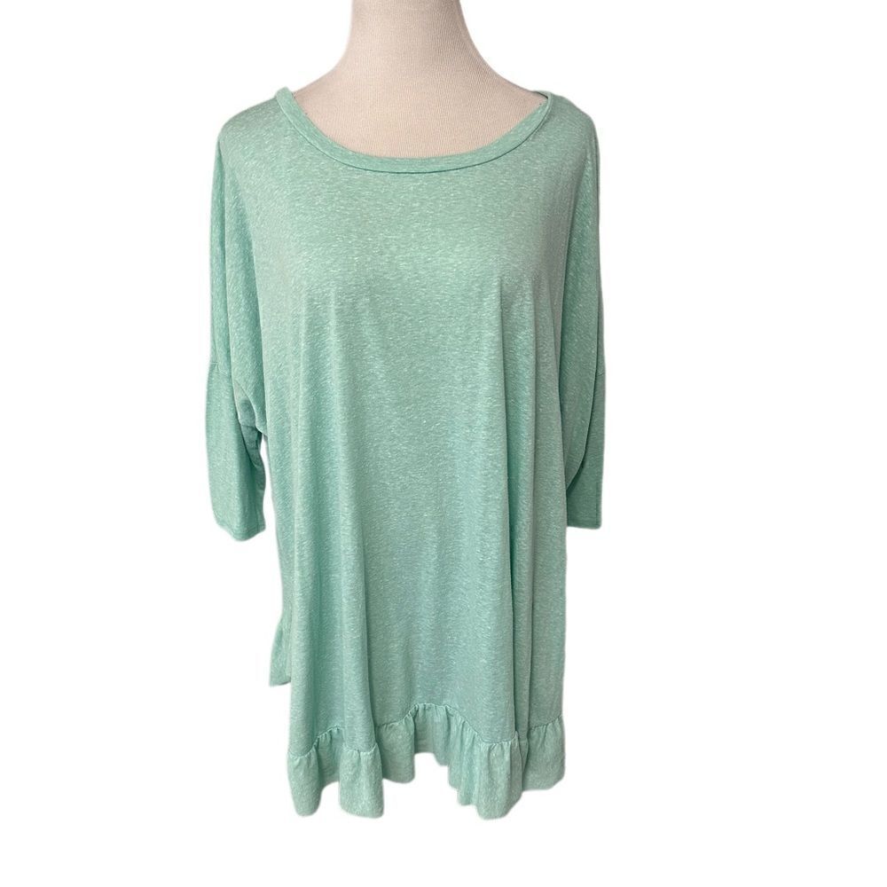 NWT P & Rose Green Tunic Sz 3X